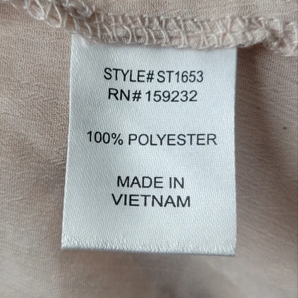 NWT Romantic Ruffled V-neck Rose Gold Polka Dot Blouse - Picture 13 of 16